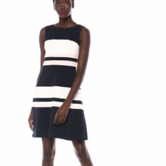 Tommy Hilfiger tri colorblock swing dress. - Picture 1 of 8